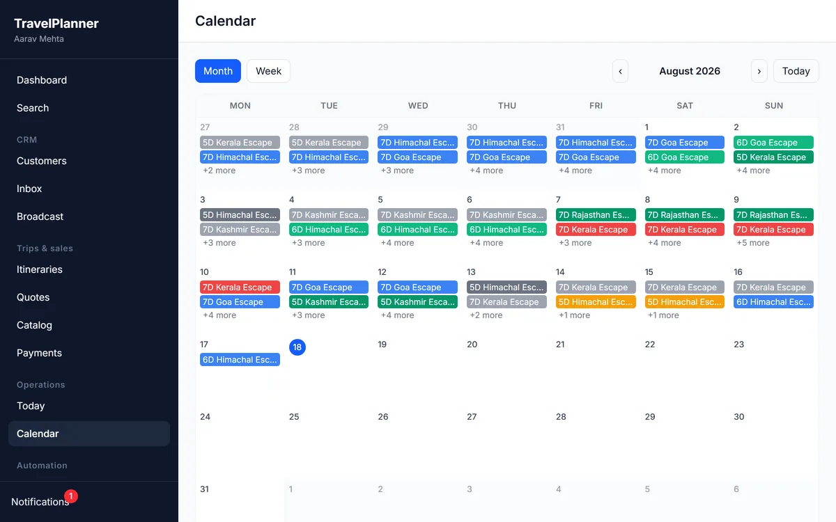 TravelPlanner screenshot